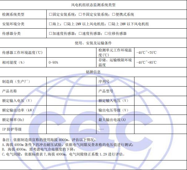 送檢樣品的型號及額定值